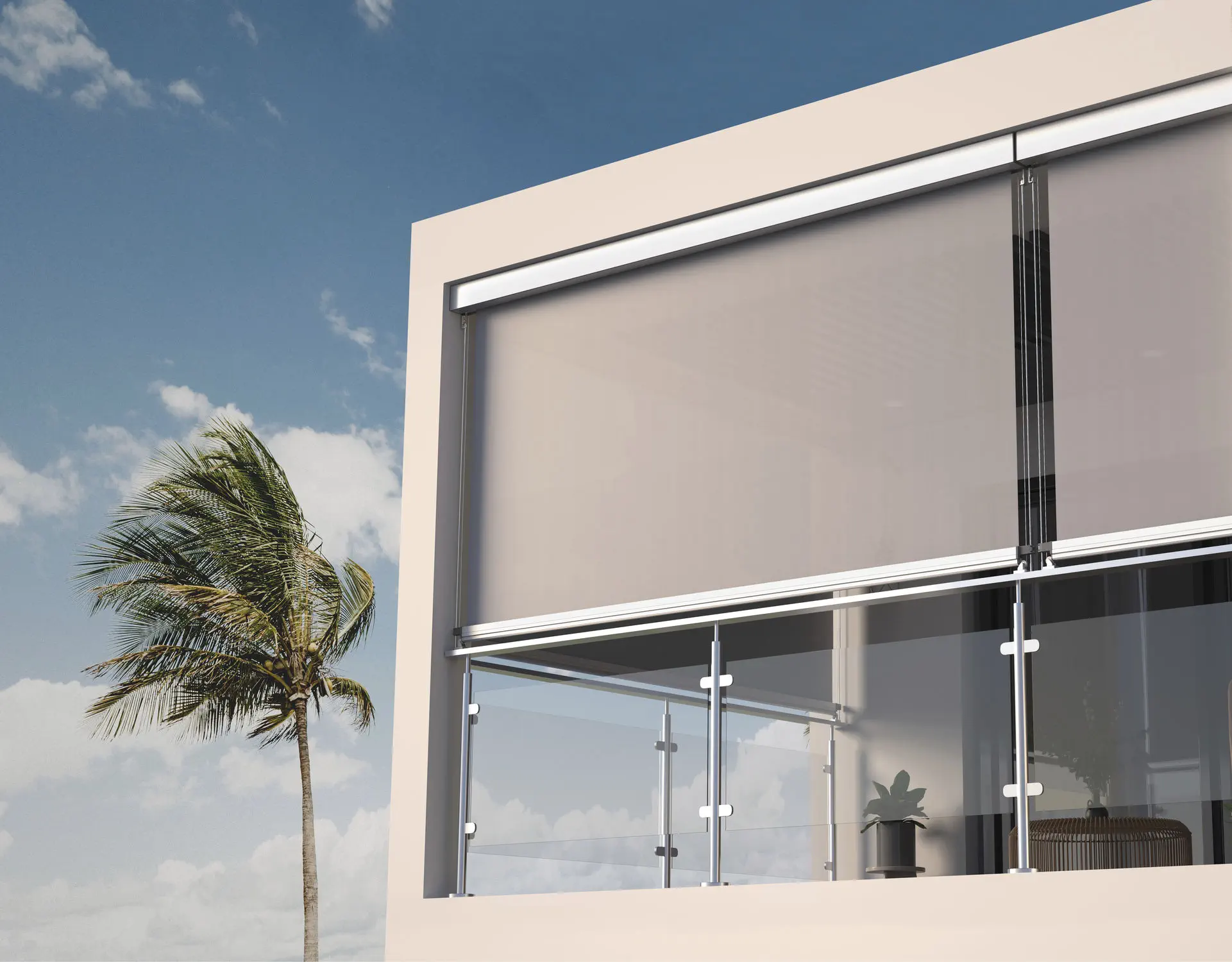 Yılmazlar Grup Dış Cephe Güneş Kırıcı Zip Perde Sistemleri